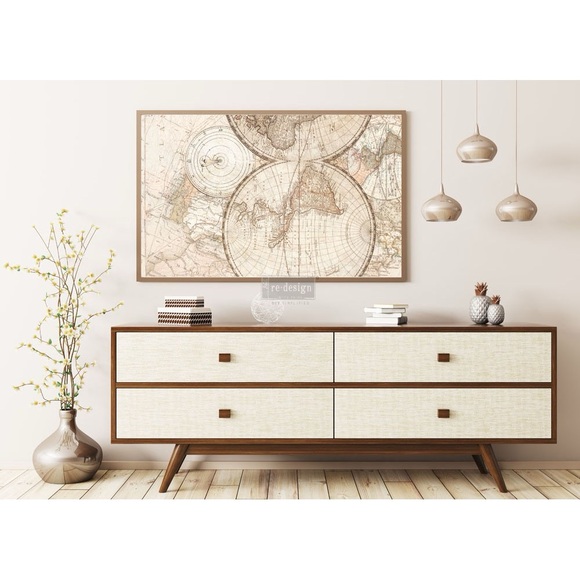 Redesign with Prima Decor Transfer ~ OLD WORLD ~ Rare (Retired design) 22” x 30” - Picture 3 of 3